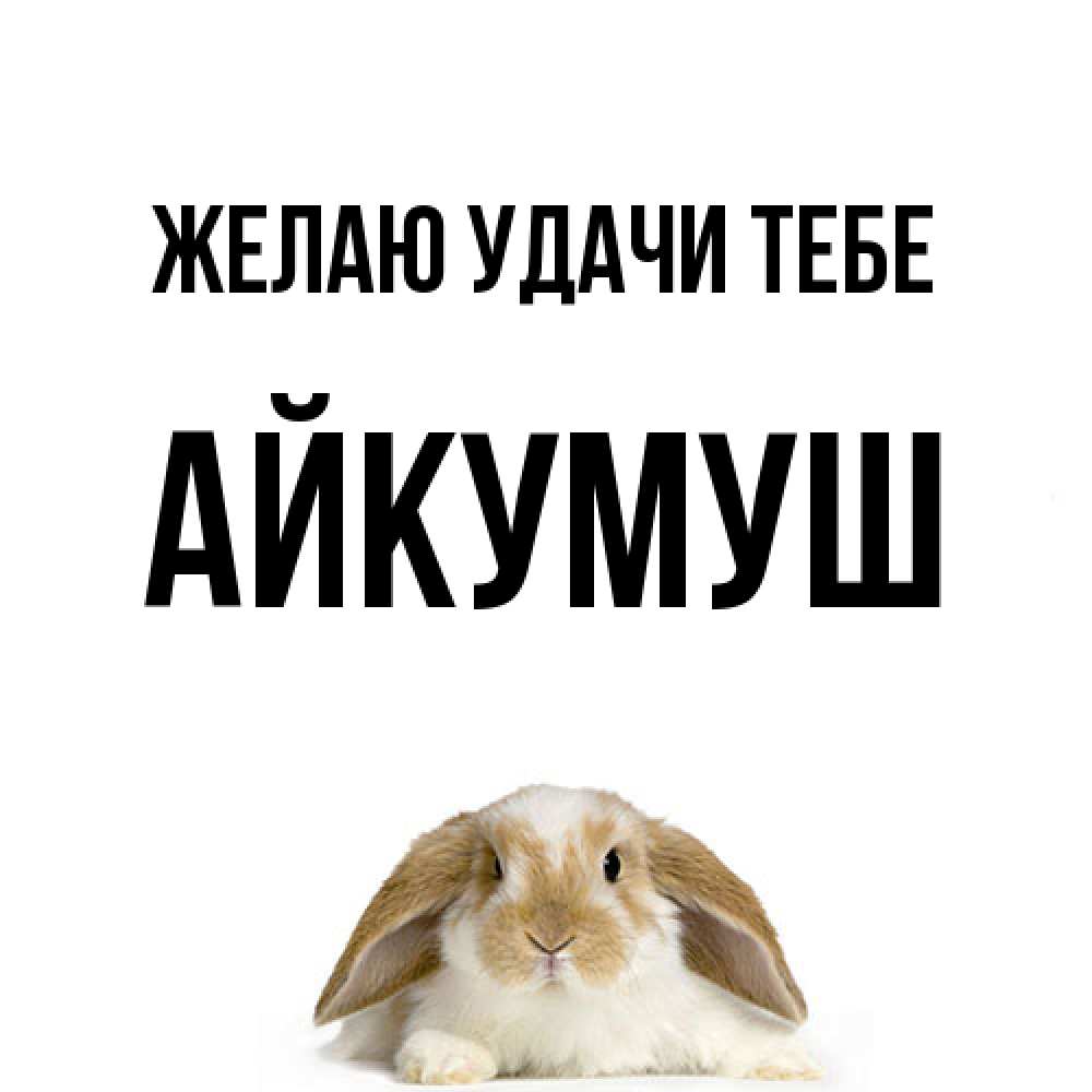Открытка  с именем. Айкумуш, Желаю удачи тебе  