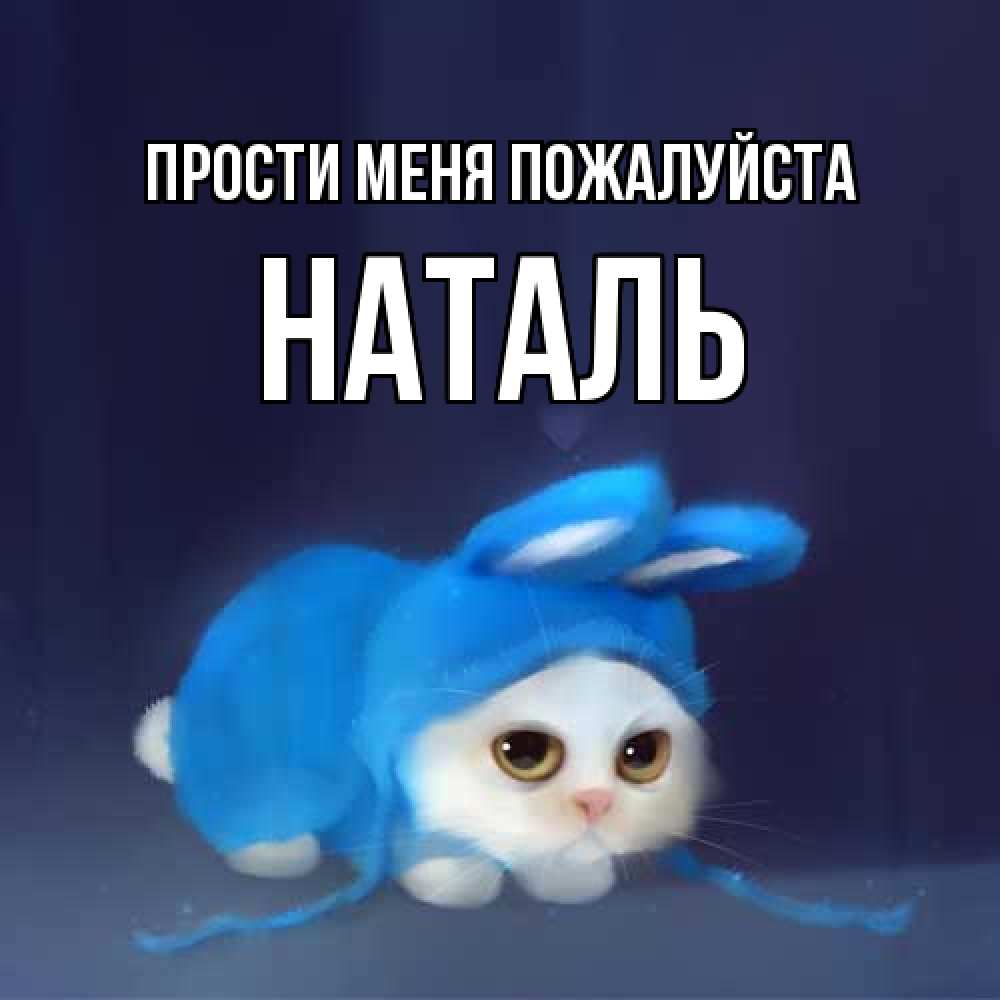 Открытка  с именем. Наталь, Прости меня пожалуйста  