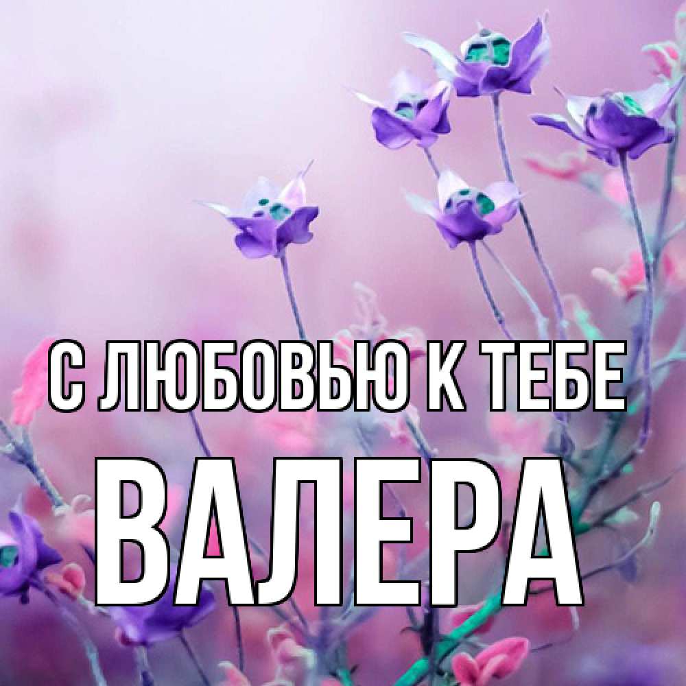 Открытка  с именем. Валера, С любовью к тебе  