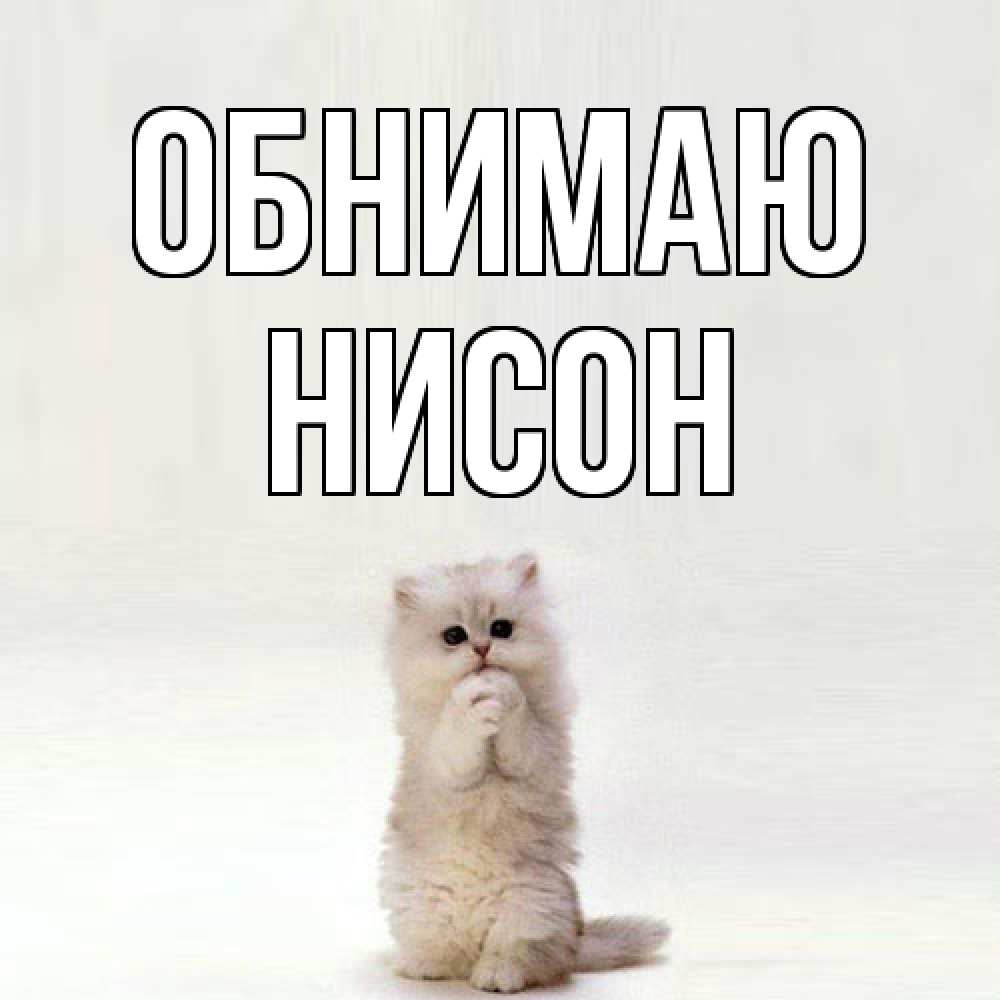 Открытка  с именем. Нисон, Обнимаю  
