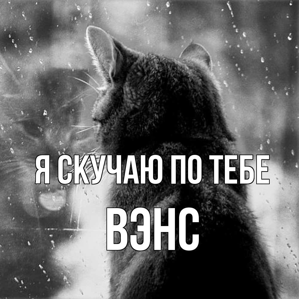 Открытка  с именем. вэнс, Я скучаю по тебе  