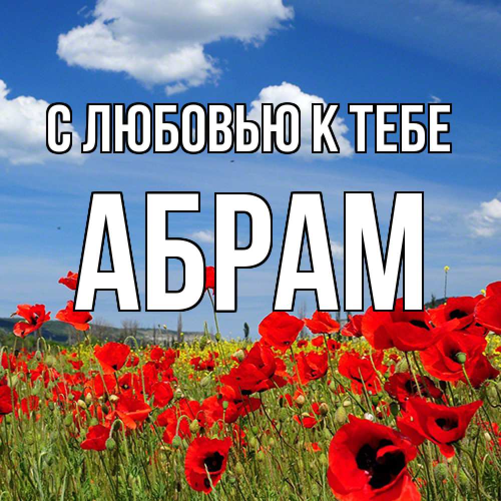 Открытка  с именем. Абрам, С любовью к тебе  