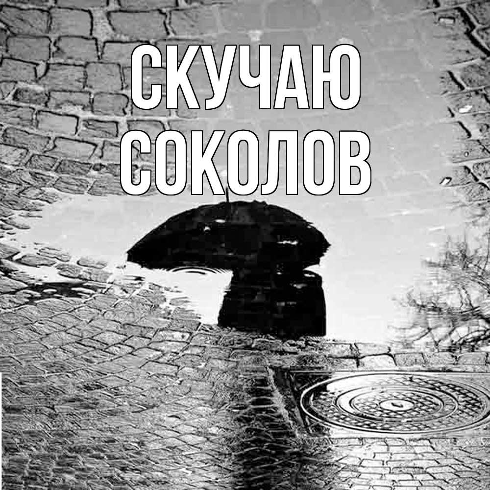 Открытка  с именем. Соколов, Скучаю  