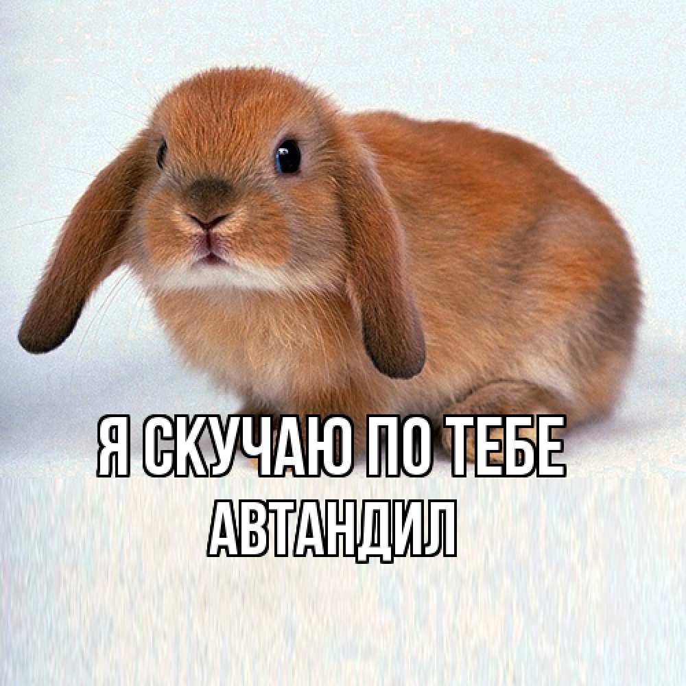 Открытка  с именем. Автандил, Я скучаю по тебе  