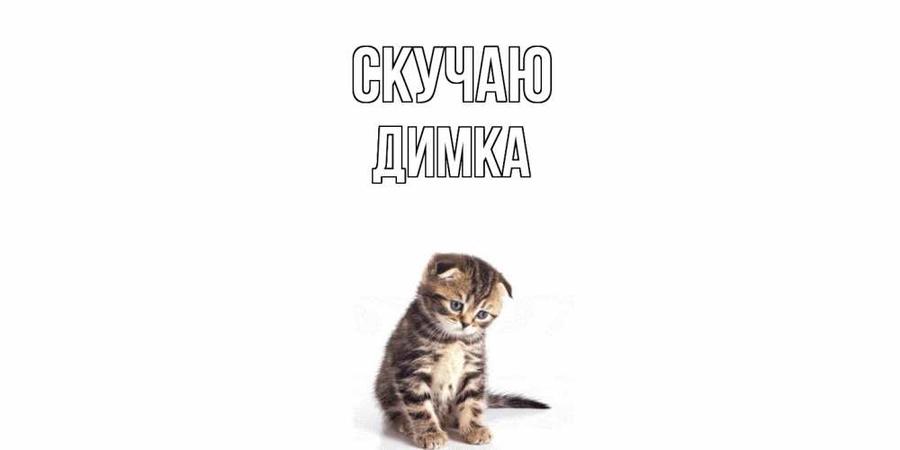 Открытка  с именем. ДИМКА, Скучаю  