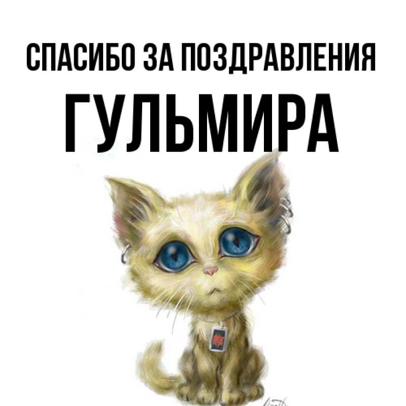 Картинка Спасибо за поздравления, Гульмира