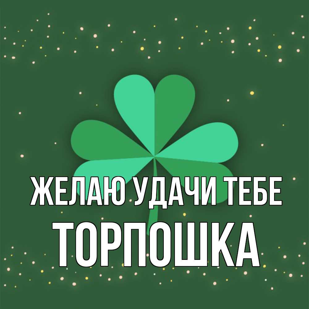 Открытка  с именем. торпошка, Желаю удачи тебе  