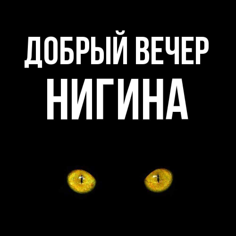 Открытка  с именем. Нигина, Добрый вечер  