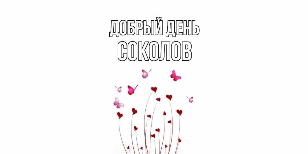 Открытка  с именем. Соколов, Добрый день  