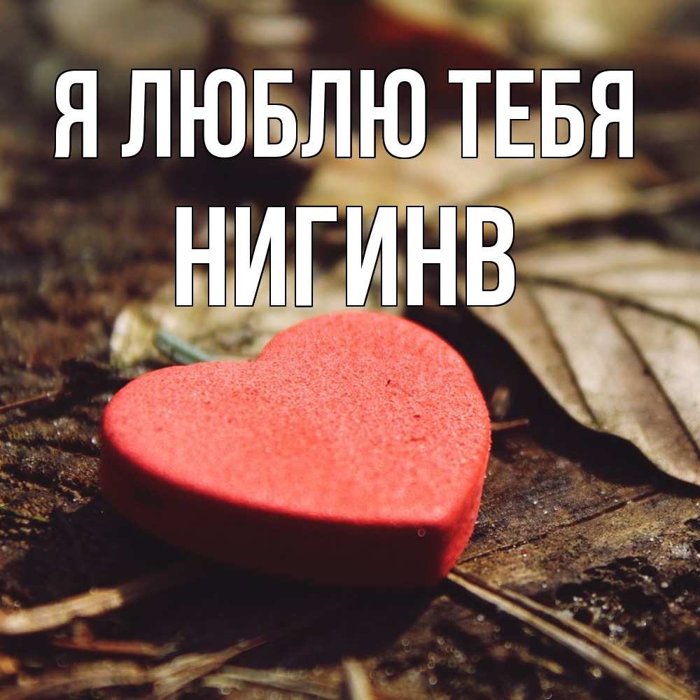 Открытка  с именем. Нигинв, Я люблю тебя  
