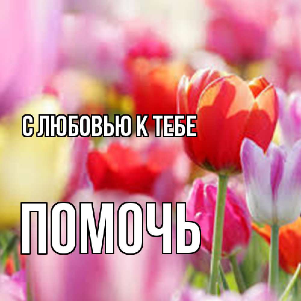 Открытка  с именем. Помочь, С любовью к тебе  