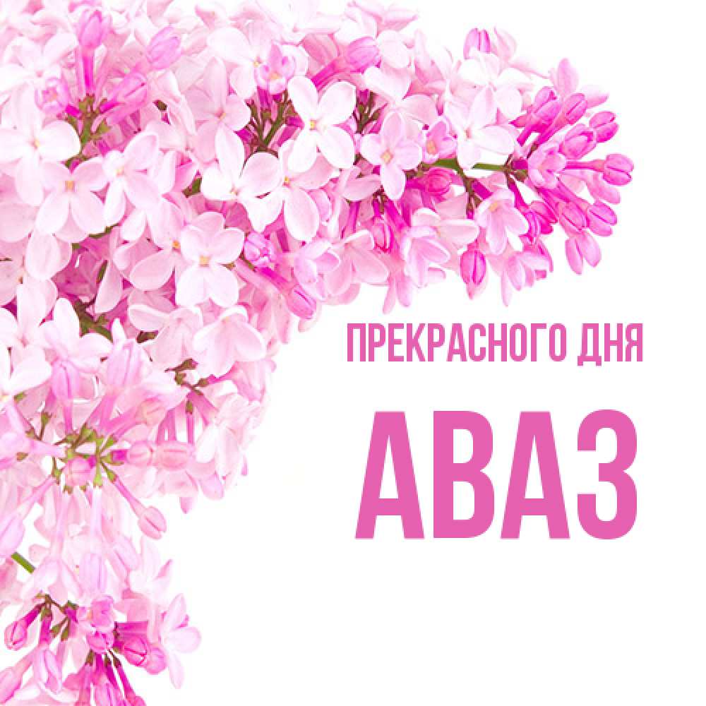 Открытка  с именем. Аваз, Прекрасного дня  
