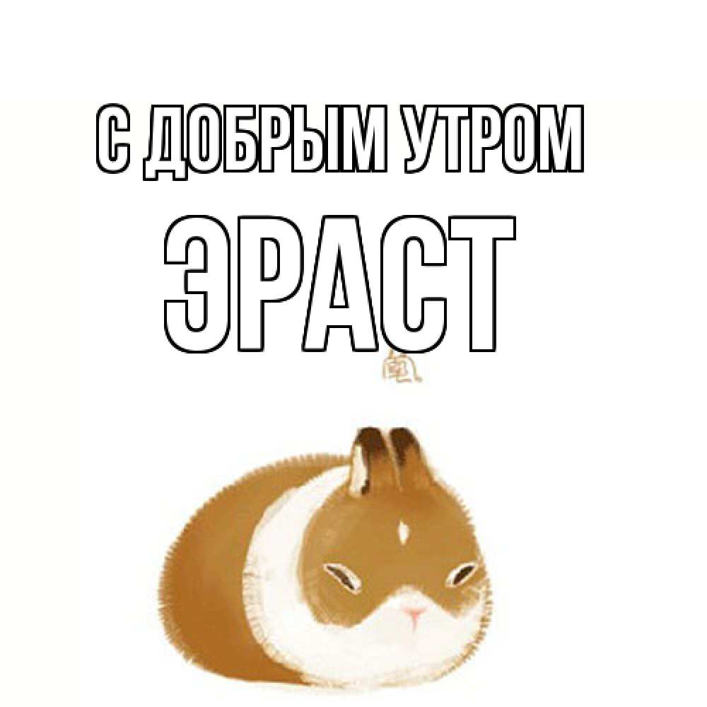 Открытка  с именем. Эраст, С добрым утром  