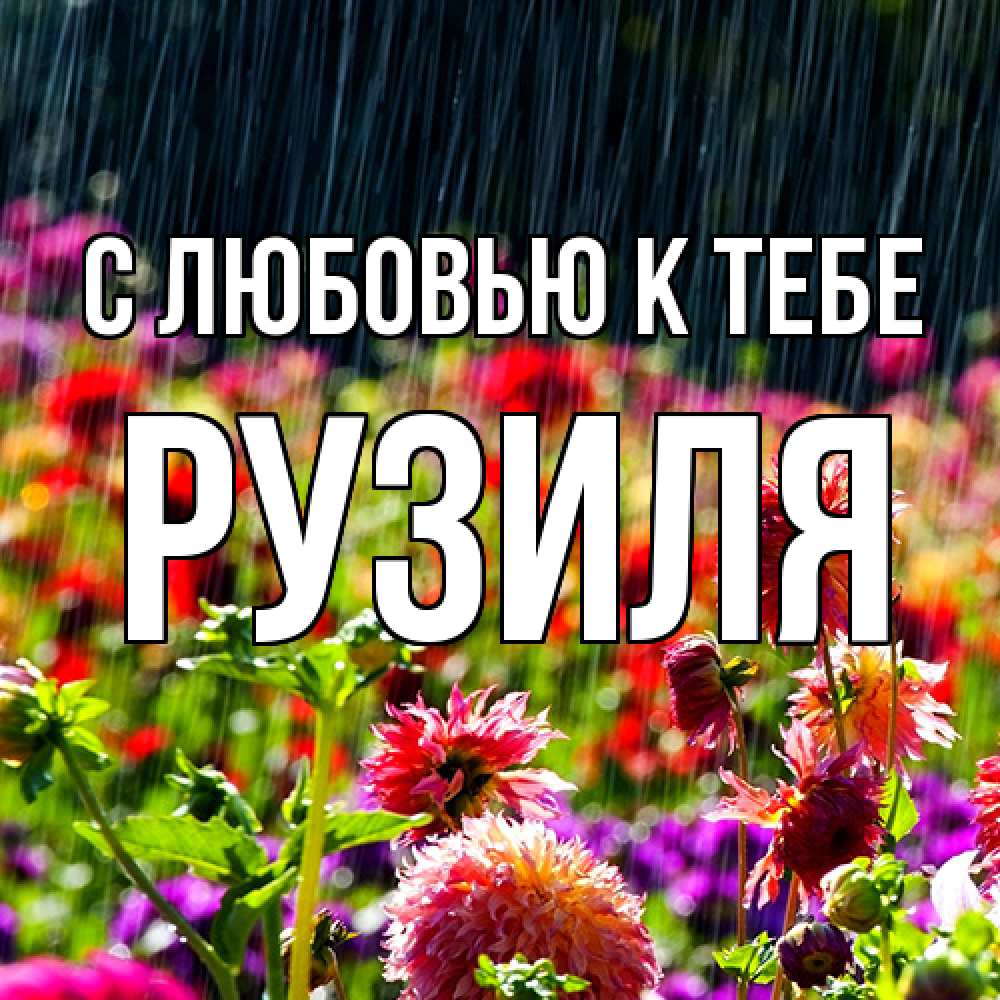 Открытка  с именем. Рузиля, С любовью к тебе  