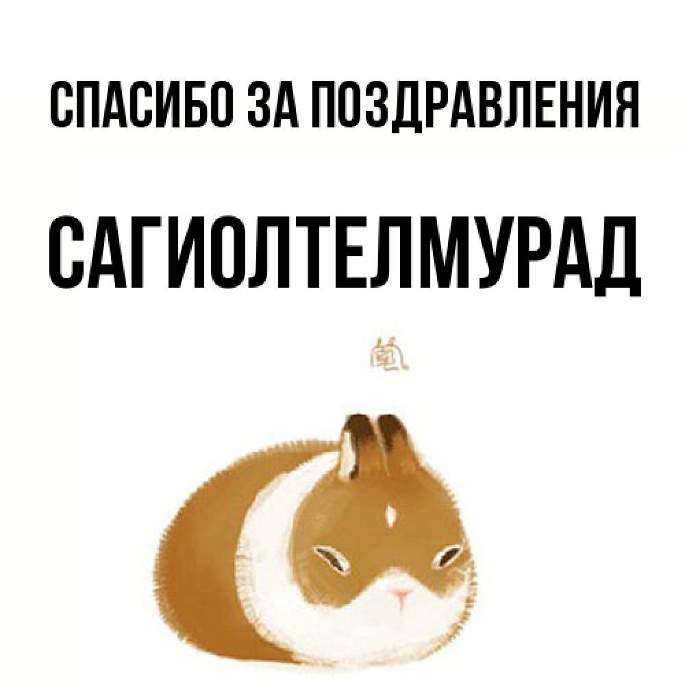 Открытка  с именем. САГИОЛТЕЛМУРАД, Спасибо за поздравления  