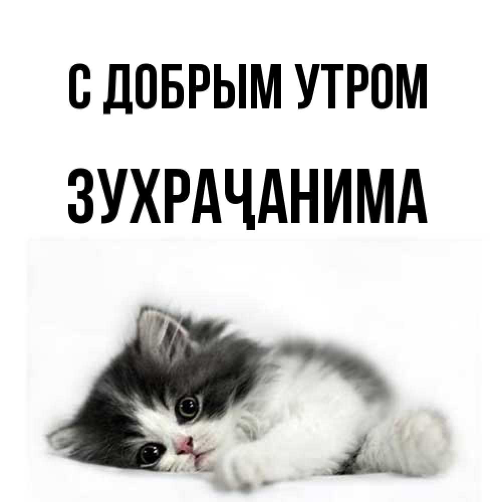 Открытка  с именем. Зухраҷанима, С добрым утром  