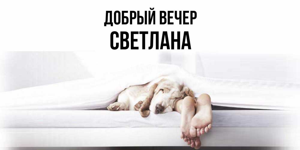 Открытка  с именем. Светлана, Добрый вечер  