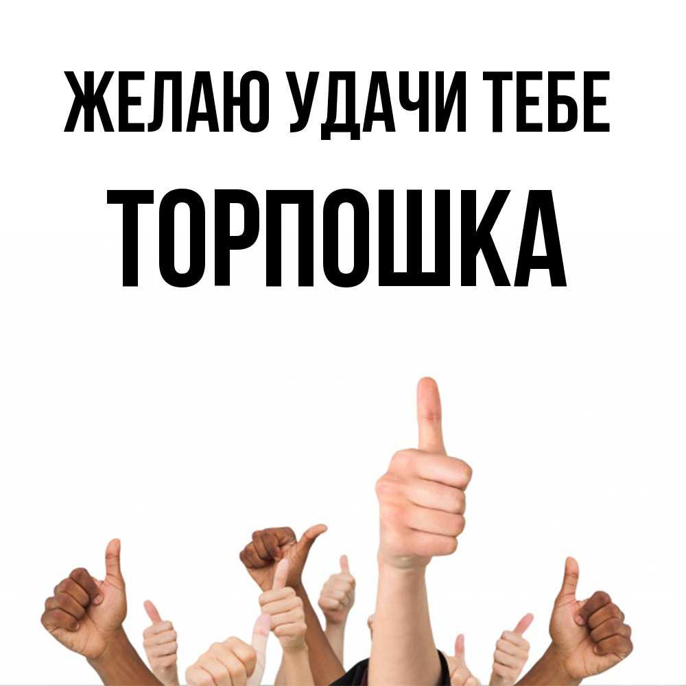 Открытка  с именем. торпошка, Желаю удачи тебе  