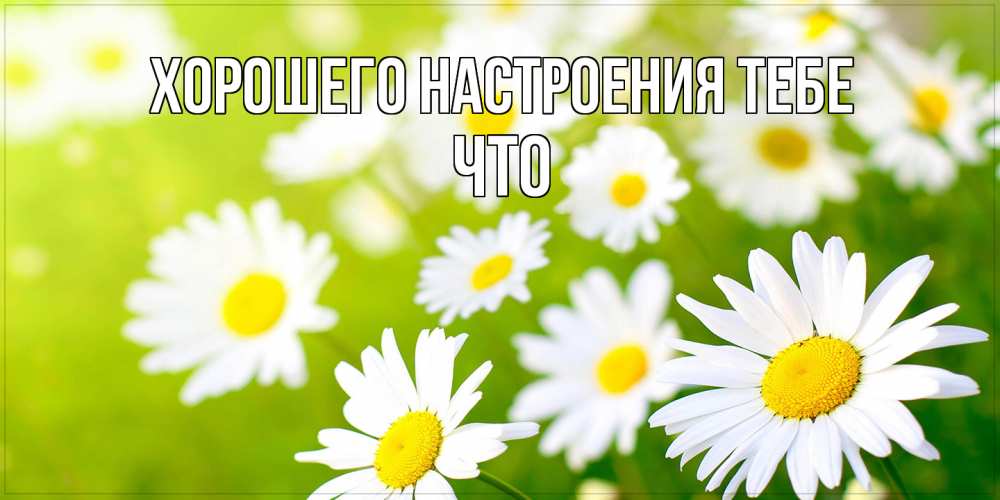 Открытка  с именем. Что, Хорошего настроения тебе  