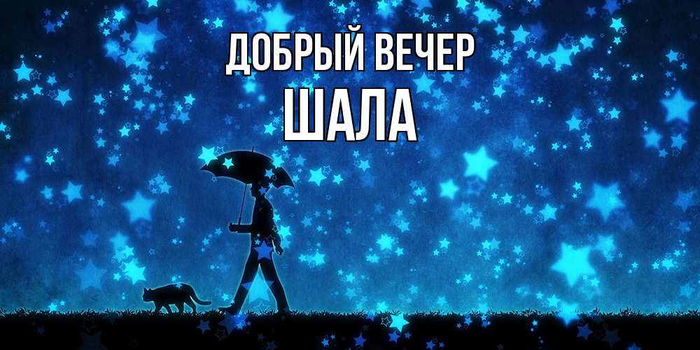Открытка  с именем. Шала, Добрый вечер  