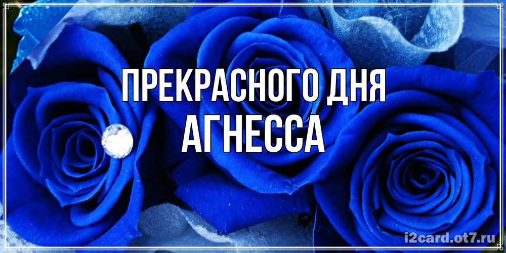 Открытка  с именем. Агнесса, Прекрасного дня  