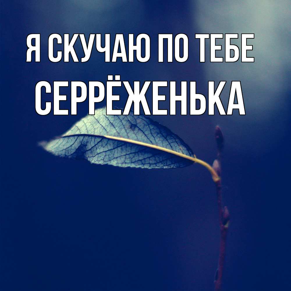 Открытка  с именем. Серрёженька, Я скучаю по тебе  