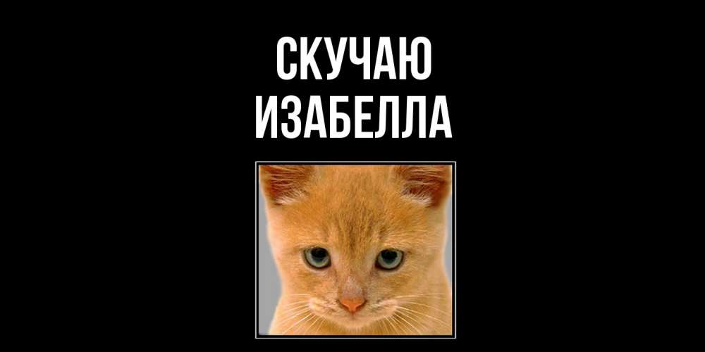 Открытка  с именем. Изабелла, Скучаю  