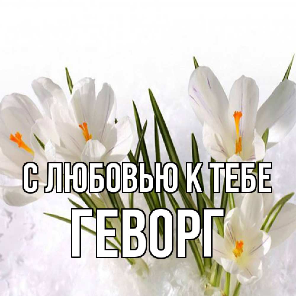 Открытка  с именем. Геворг, С любовью к тебе  