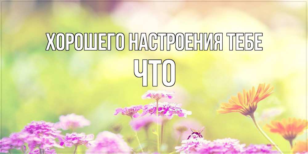Открытка  с именем. Что, Хорошего настроения тебе  