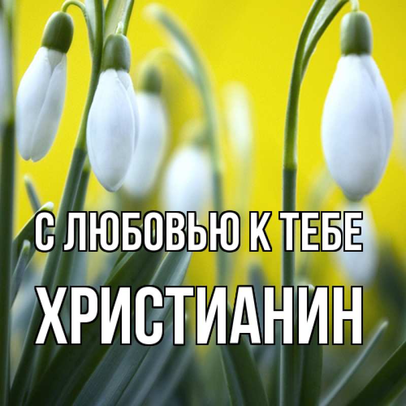 Картинка С любовью к тебе, Христианин