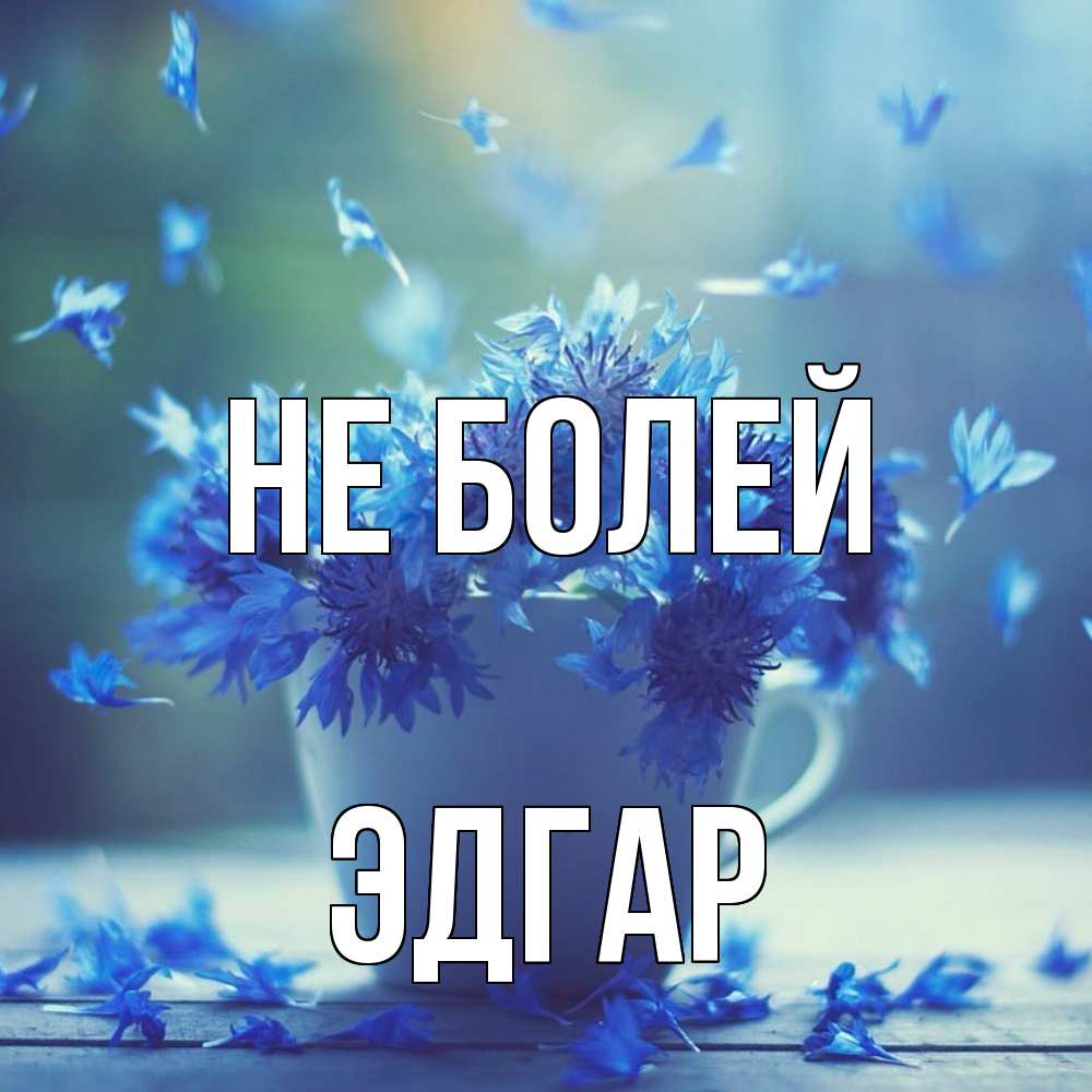 Открытка  с именем. Эдгар, Не болей  