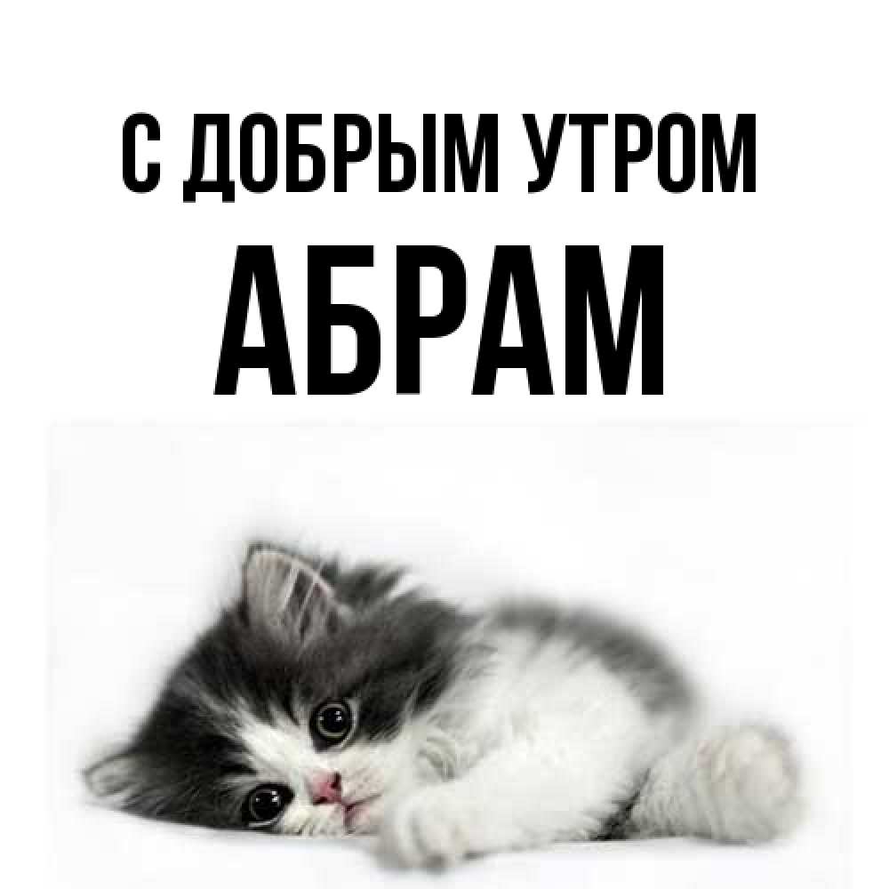 Открытка  с именем. Абрам, С добрым утром  