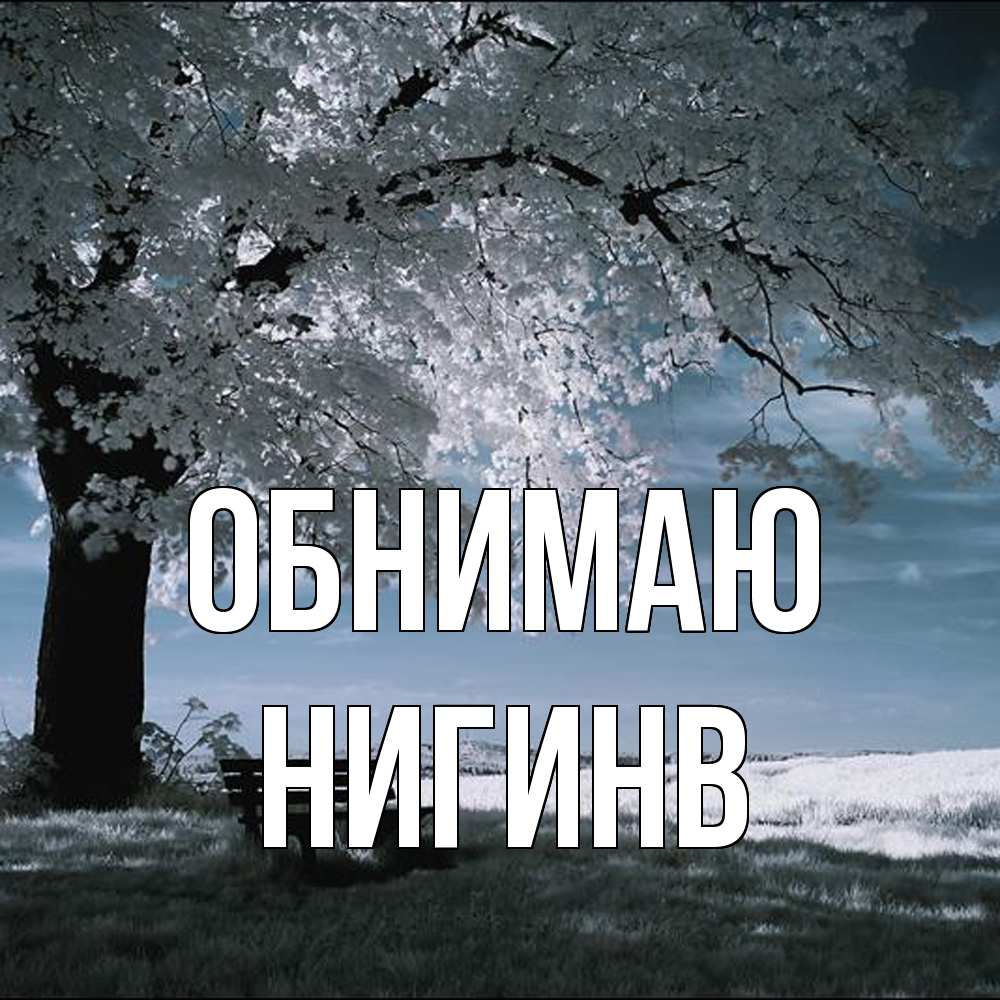 Открытка  с именем. Нигинв, Обнимаю  