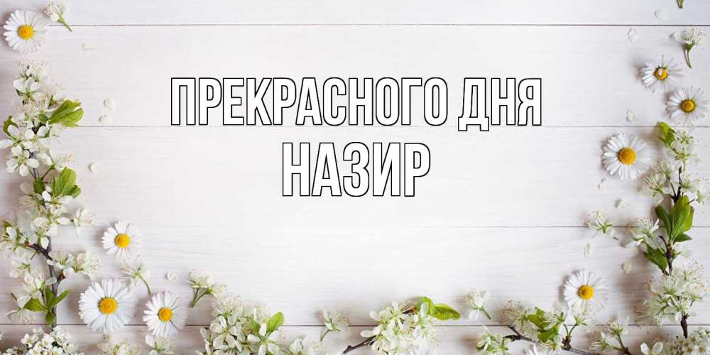 Открытка  с именем. Назир, Прекрасного дня  