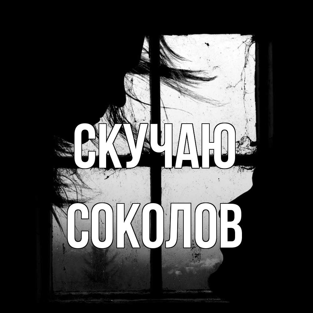Открытка  с именем. Соколов, Скучаю  