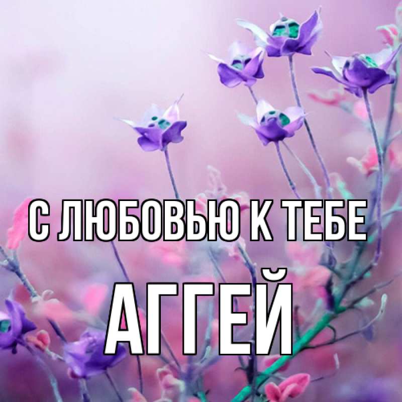 Открытка с именем, Аггей, С любовью к тебе