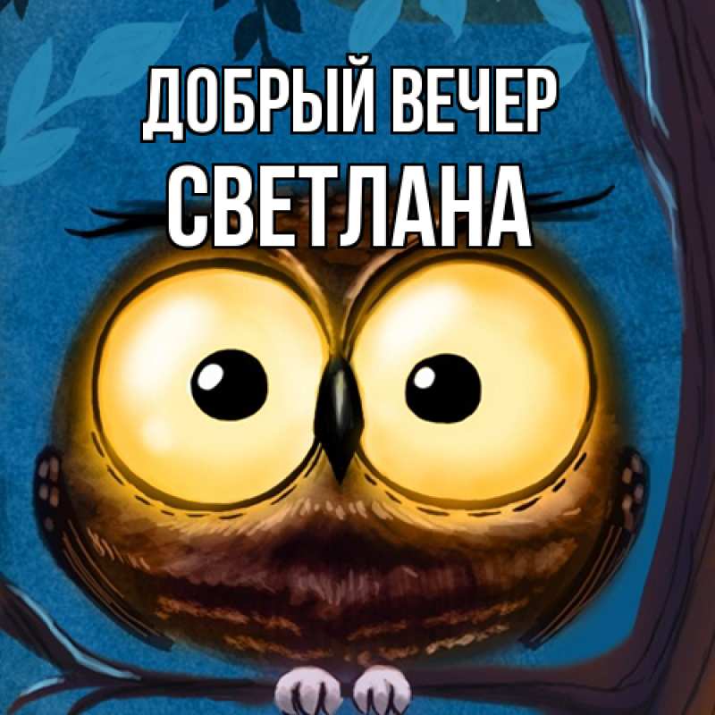 Картинка Добрый вечер, Светлана