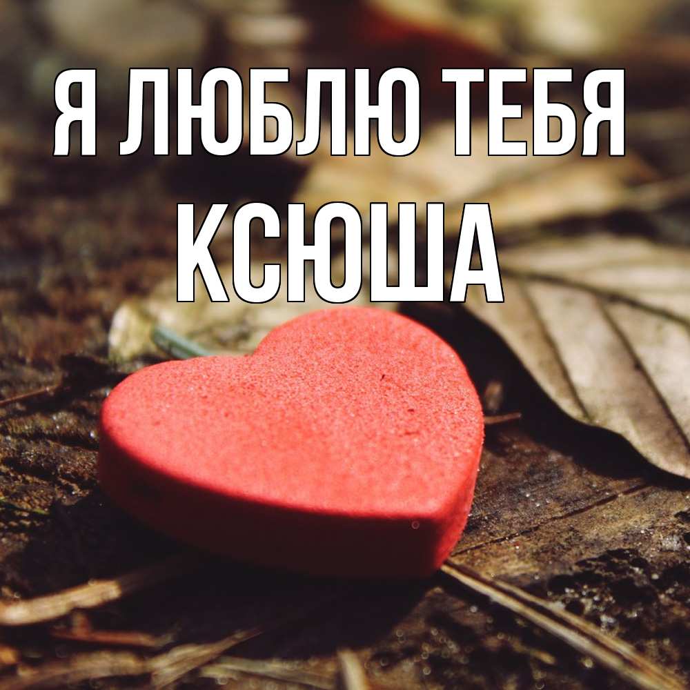 Открытка  с именем. Ксюша, Я люблю тебя  