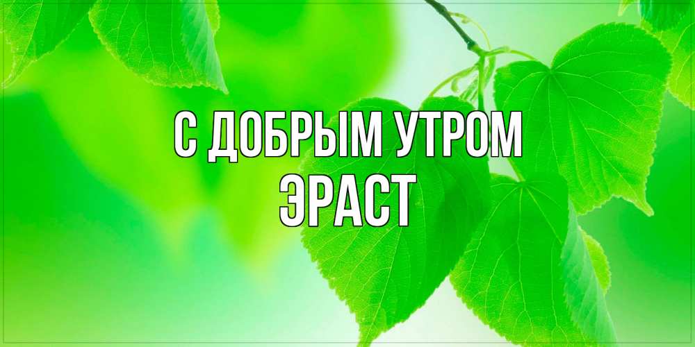 Открытка  с именем. Эраст, С добрым утром  