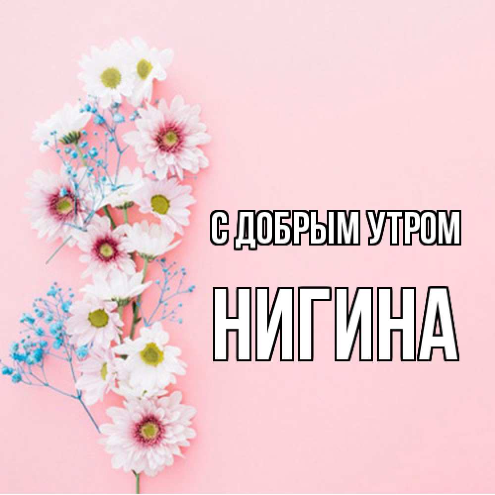 Открытка  с именем. Нигина, С добрым утром  