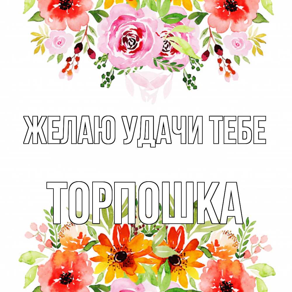 Открытка  с именем. торпошка, Желаю удачи тебе  