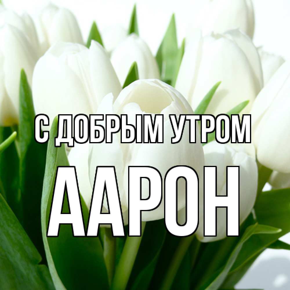 Открытка  с именем. Аарон, С добрым утром  