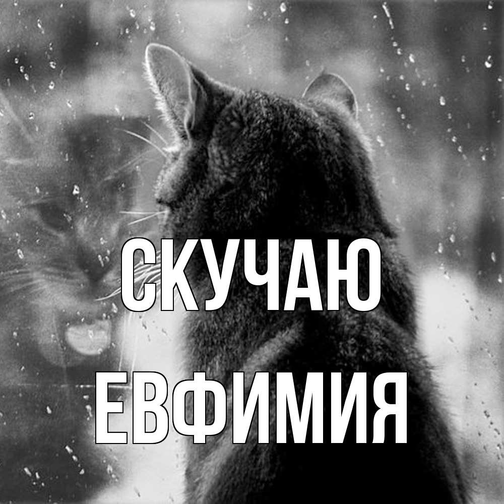 Открытка  с именем. Евфимия, Скучаю  