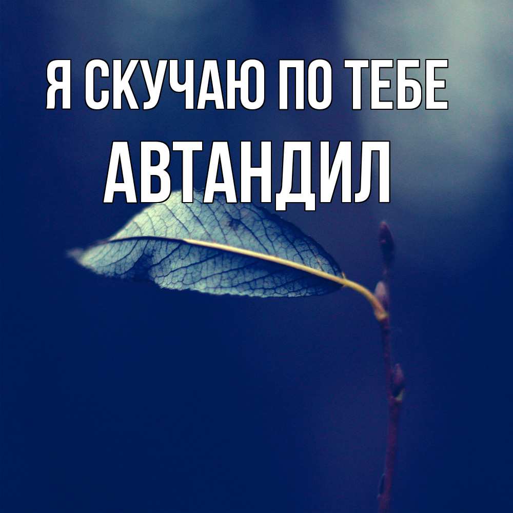 Открытка  с именем. Автандил, Я скучаю по тебе  