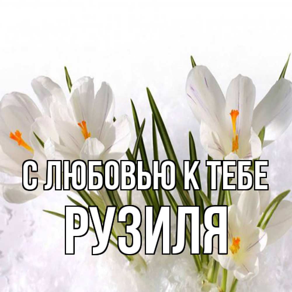 Открытка  с именем. Рузиля, С любовью к тебе  