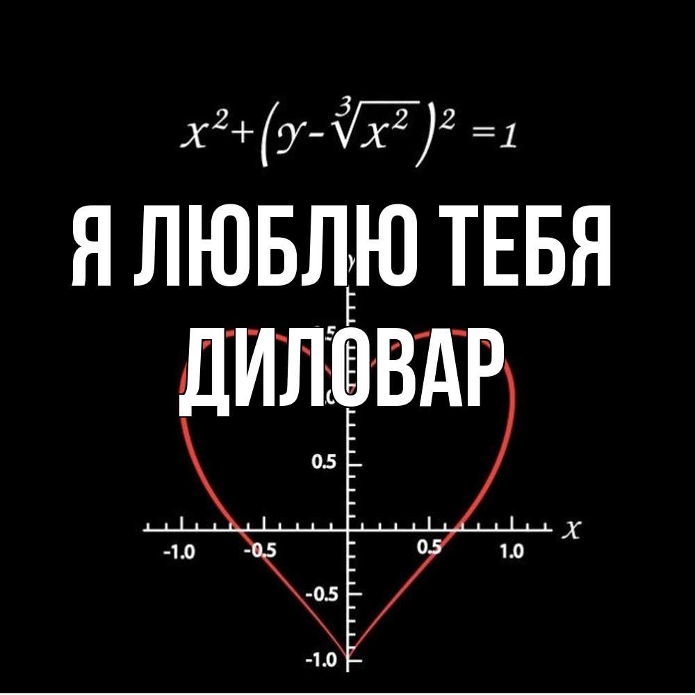 Открытка  с именем. Диловар, Я люблю тебя  