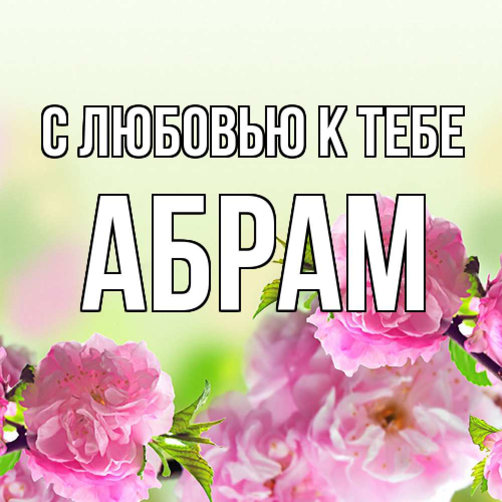 Открытка  с именем. Абрам, С любовью к тебе  