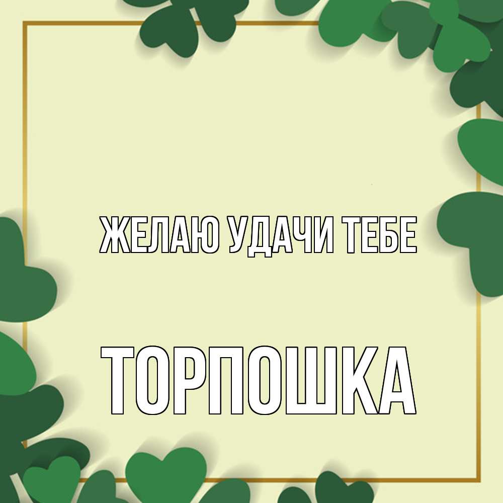 Открытка  с именем. торпошка, Желаю удачи тебе  