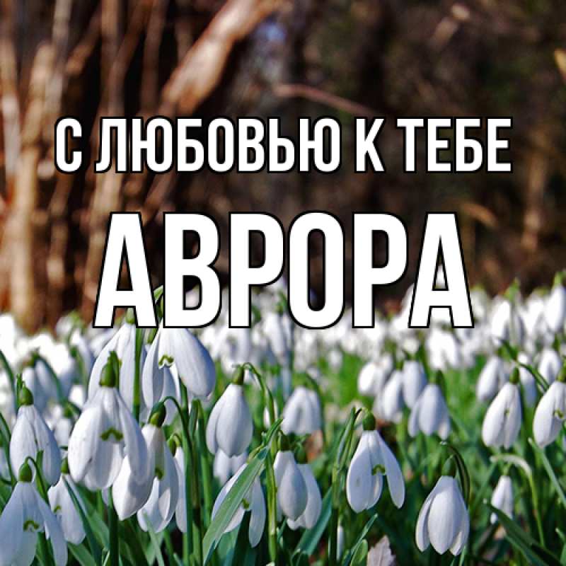 Открытка с именем, Аврора, С любовью к тебе