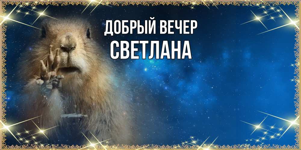 Открытка  с именем. Светлана, Добрый вечер  